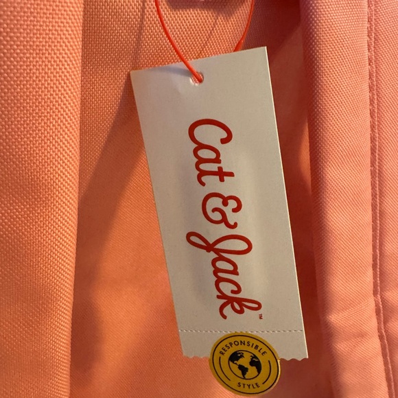 Cat and Jack NET Floral Pink Backpack with Pockets - Picture 7 of 10